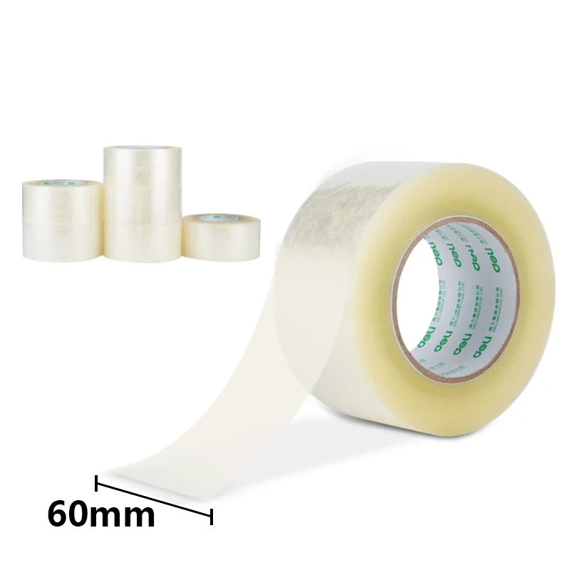 Deli High Quality Transparent Sealing Tape Packing Tapes 60mmx 200y (183m/roll) 6 Rolls
Deli High Quality Transparent Sealing Tape Packing Tapes 60mmx 200y (183m/roll) 6 Rolls