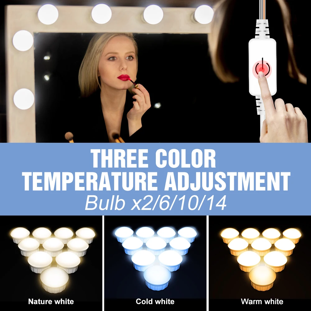 12V LED Wall Lamp USB Makeup Mirror Light Bulb 3 Colors Beauty Mirror Fill Light 8W 12W 16W 20W Dressing Table Vanity Lighting
12V LED Wall Lamp USB Makeup Mirror Light Bulb 3 Colors Beauty Mirror Fill Light 8W 12W 16W 20W Dressing Table Vanity Lighting