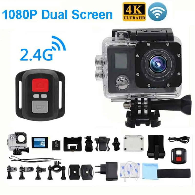 Экшн камера Ultra HD 4K Wi Fi 2 дюйма B6 B6R 1080P 30 кадров/с|Экшн-камеры| |