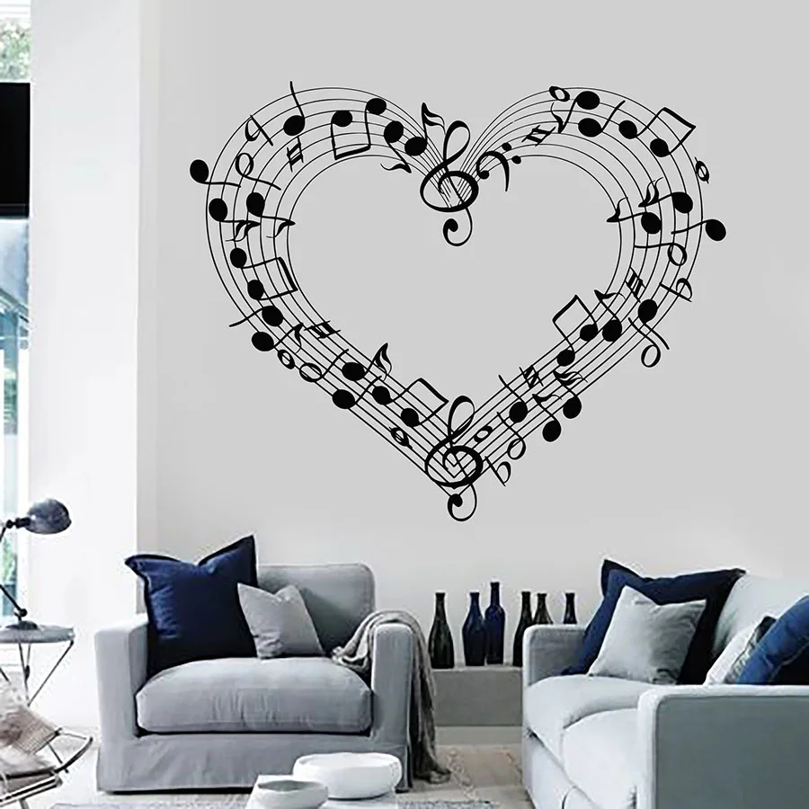 Sheet Music Wall Decal Love Heart Musical Studio Bedroom Living Room Home Decor Vinyl Window Stickers Music Notes Art Mural C085
Sheet Music Wall Decal Love Heart Musical Studio Bedroom Living Room Home Decor Vinyl Window Stickers Music Notes Art Mural C085