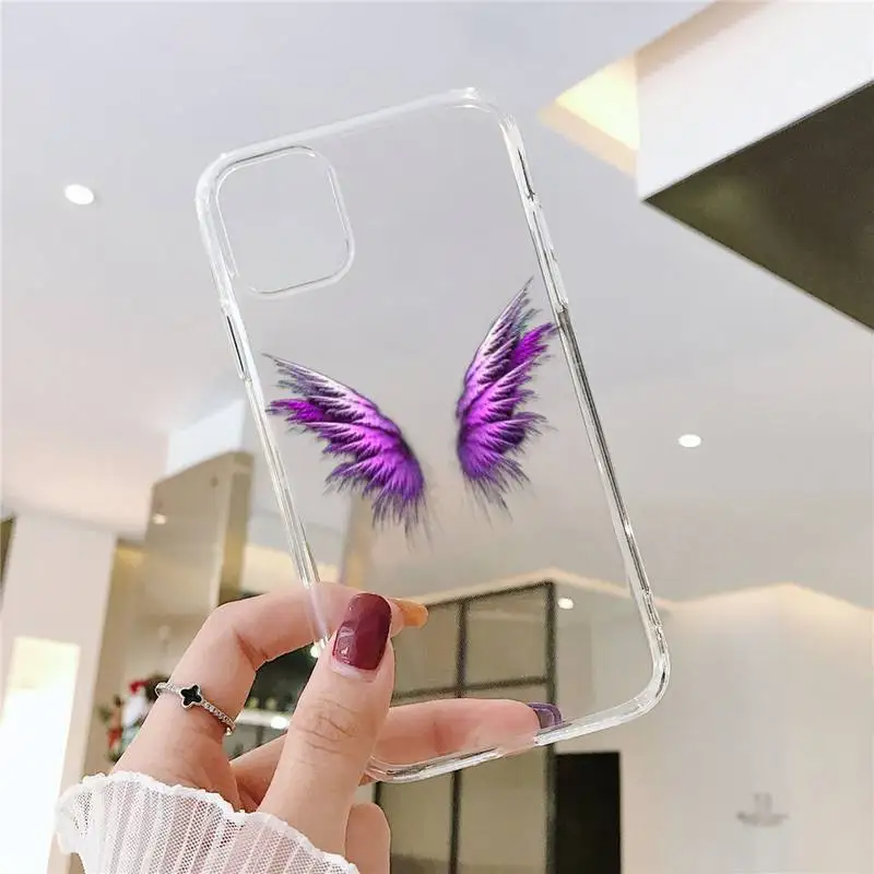 Angel colourful wings feather black Phone Case Transparent for iPhone 6 7 8 11 12 s mini pro X XS XR MAX Plus SE cover funda 
Angel colourful wings feather black Phone Case Transparent for iPhone 6 7 8 11 12 s mini pro X XS XR MAX Plus SE cover funda