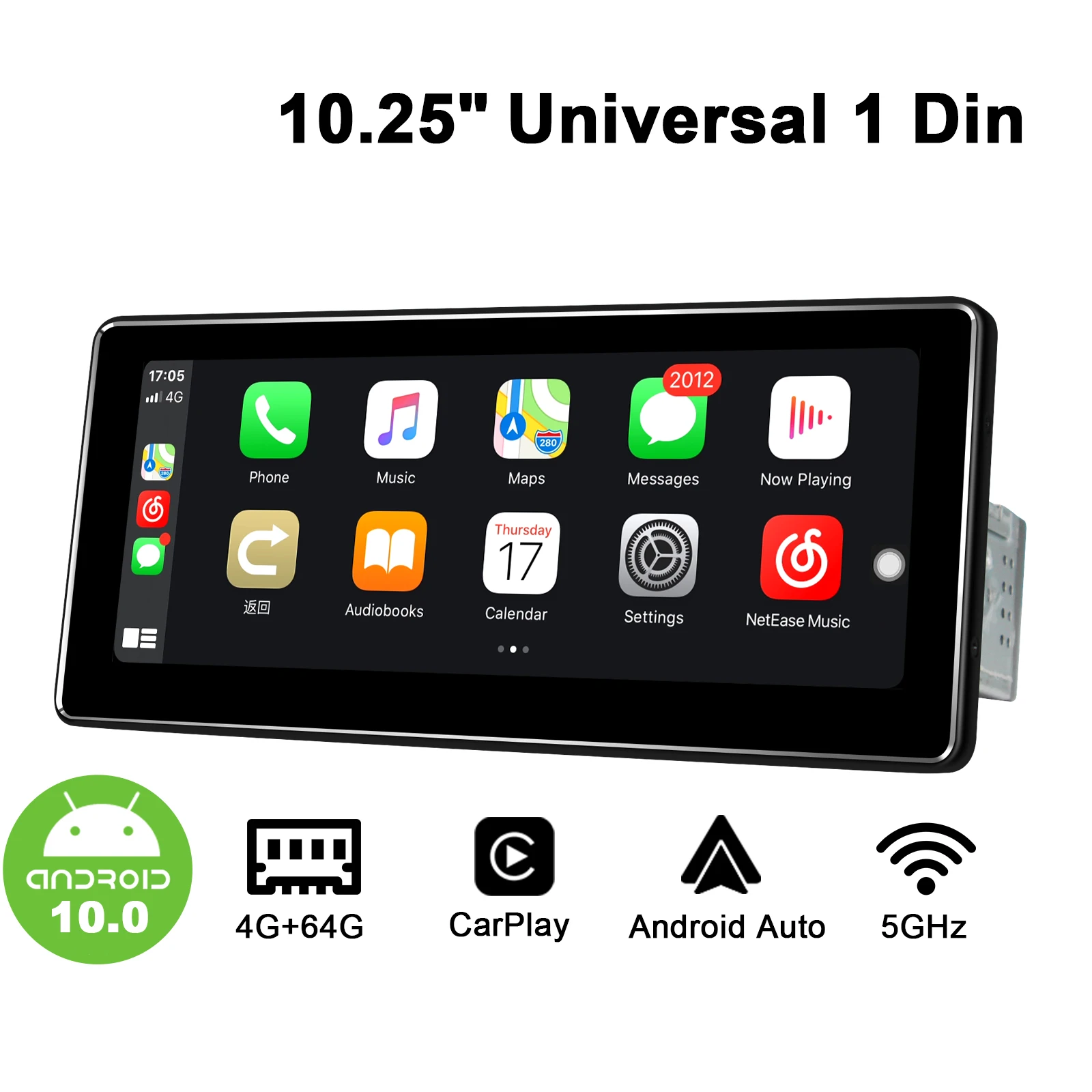 Автомагнитола 10 25 дюйма Android GPS DSP SPDIF Carplay 4G SIM 5 ГГц Wi Fi сабвуфер оптический выход