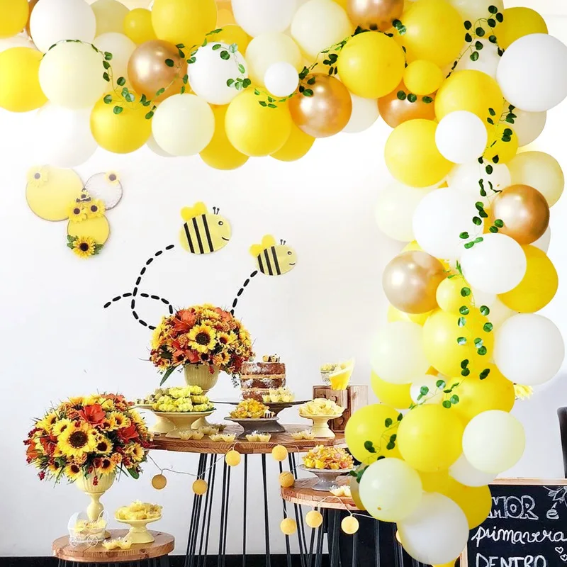 120pcs Yellow Light Yellow White Gold Balloon Sunflower Theme Birthday Party Decor Balloons Set Baby Shower Wedding Decorations
120pcs Yellow Light Yellow White Gold Balloon Sunflower Theme Birthday Party Decor Balloons Set Baby Shower Wedding Decorations