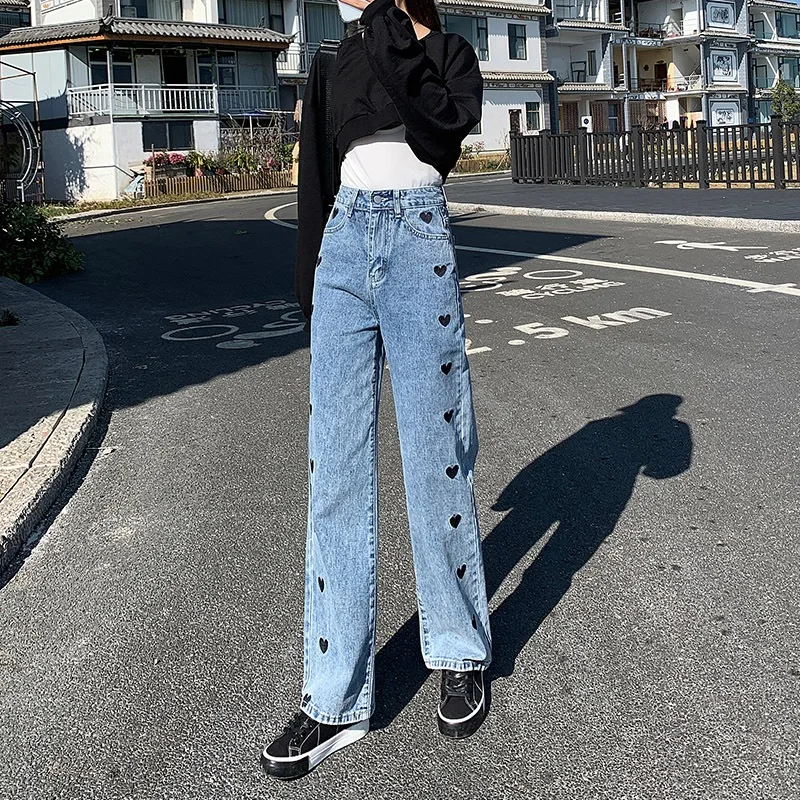 Женские прямые джинсы с вышивкой Love, облегающие повседневные брюки с высокой талией для осени и зимы, 2021
Женские прямые джинсы с вышивкой Love, облегающие повседневные брюки с высокой талией для осени и зимы, 2021