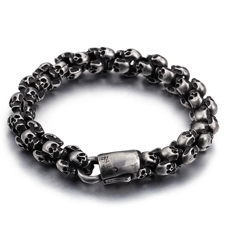 Bracelet Men's Korean Style Fashion stainless steel jewelry IP black plated Cool Skull Bracelet For men male
Bracelet Men's Korean Style Fashion stainless steel jewelry IP black plated Cool Skull Bracelet For men male
