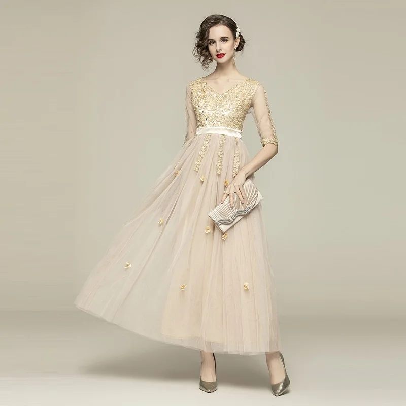 2021 New Summer High Quality Fashion Flowered Gauze Embroidery Seven-Minute Sleeve Banquet Festival Celebration Girl Sexy Dress
2021 New Summer High Quality Fashion Flowered Gauze Embroidery Seven-Minute Sleeve Banquet Festival Celebration Girl Sexy Dress