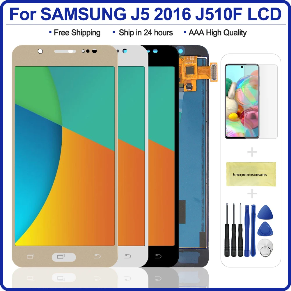 ЖК дисплей и сенсорный экран 5 2 дюйма для J510 Samsung Galaxy J5 2016 J510FN J510F J510G J510Y с