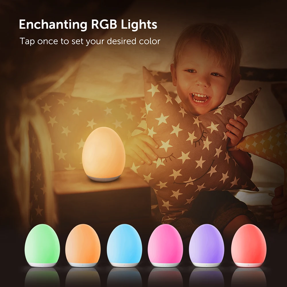 VAVA Night Lights for Kids baby with Color Changing Mode & Dimming Function Rechargeable Baby Night Light Touch Control
VAVA Night Lights for Kids baby with Color Changing Mode & Dimming Function Rechargeable Baby Night Light Touch Control