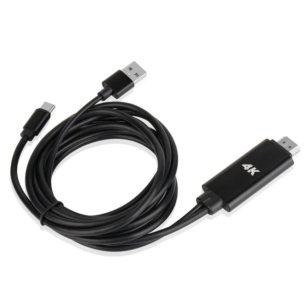 Ouhaobin USB C Type к HDMI 4K кабель HDTV Цифровой AV адаптер для Samsung Note 10/Plus кабель|Кабели VGA| |