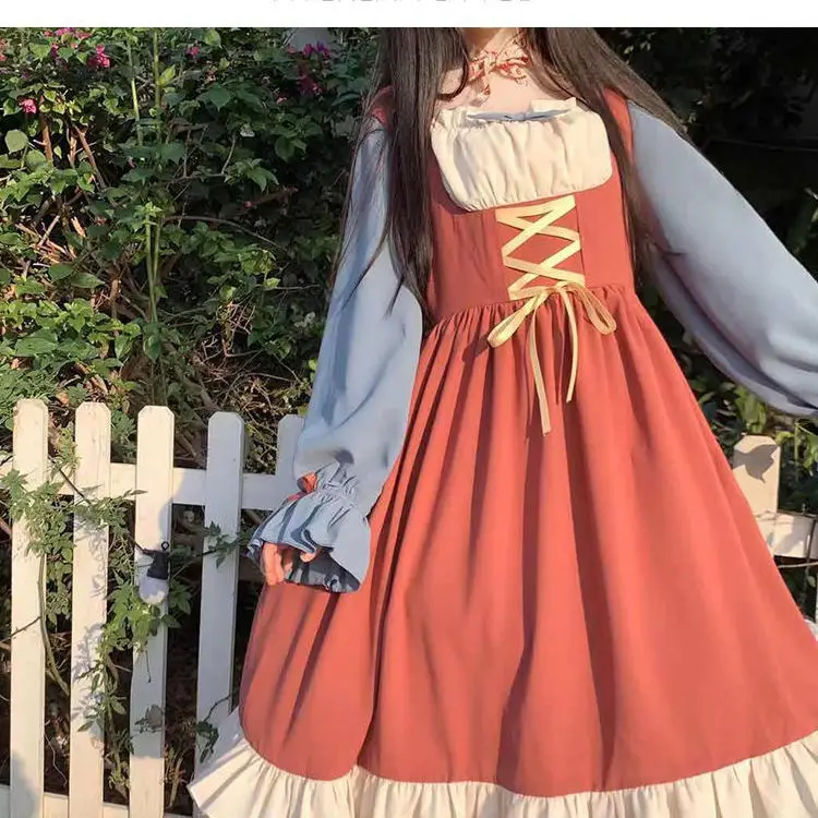 Victorian Vintage Women Lace-up Maid Cosplay Princess Party Dresses Retro Girls Japanese Sweet Kawaii Lolita Dress
Victorian Vintage Women Lace-up Maid Cosplay Princess Party Dresses Retro Girls Japanese Sweet Kawaii Lolita Dress
