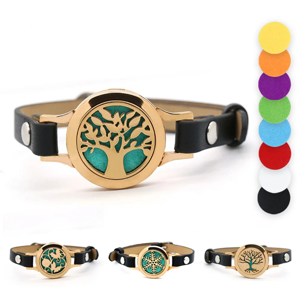 BOFEE Tree Of Life Essential Oil Diffuser Bracelet Magnetic Stainless Steel Aromatherapy Locket Leather Bracelet 25mm Jewelry
BOFEE Tree Of Life Essential Oil Diffuser Bracelet Magnetic Stainless Steel Aromatherapy Locket Leather Bracelet 25mm Jewelry