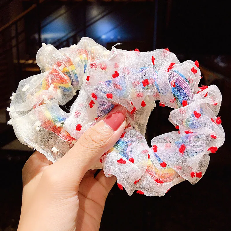 New Women Girls Sweet Colorful Rainbow Chiffon Scrunchie Ponytail Beautiful Rubber Band Headband Fashion Hair Accessories
New Women Girls Sweet Colorful Rainbow Chiffon Scrunchie Ponytail Beautiful Rubber Band Headband Fashion Hair Accessories
