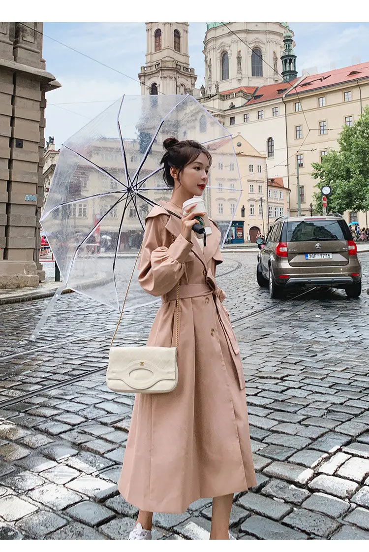 Women's Windbreaker Spring and Autumn Long Slim Women's Windbreaker Jacket Korean Light-colored Women's Windbreaker
Women's Windbreaker Spring and Autumn Long Slim Women's Windbreaker Jacket Korean Light-colored Women's Windbreaker