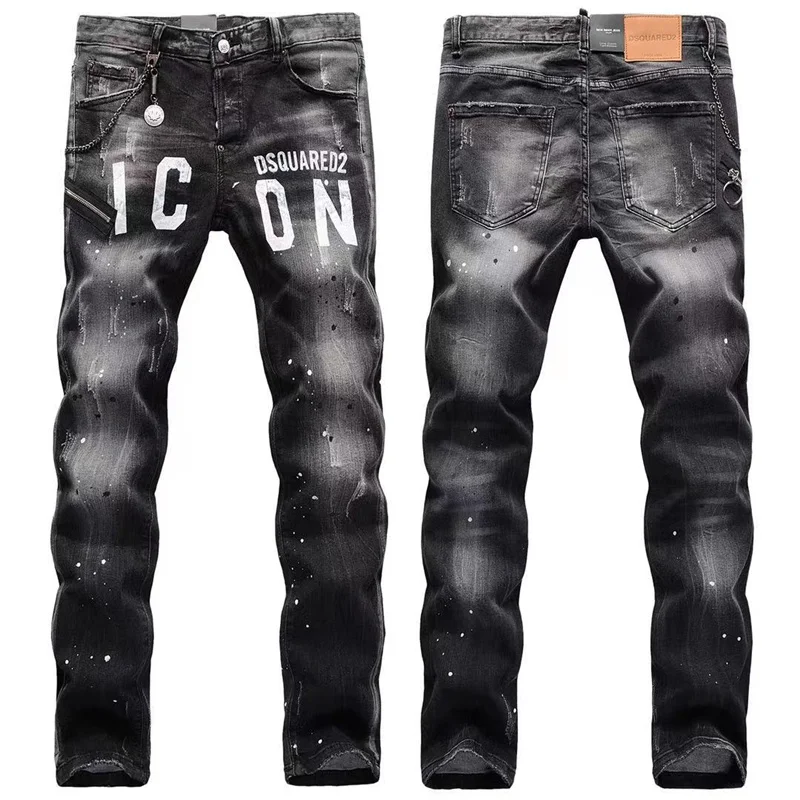 2021 New DSQ European Ltaly Style Men's Boutique Fashion Slim Stretch Straight Jeans Denim Pants Zipper Blue Hole Pencil D2 227
2021 New DSQ European Ltaly Style Men's Boutique Fashion Slim Stretch Straight Jeans Denim Pants Zipper Blue Hole Pencil D2 227