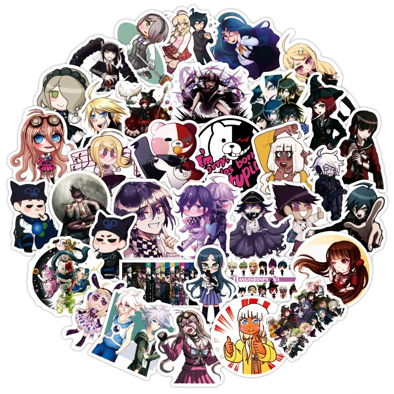 

10/30/50PCS Danganronpa Trigger Happy Havoc Anime Stickers Laptop Guitar Luggage Phone Waterproof Graffiti Sticker Decal Kid Toy