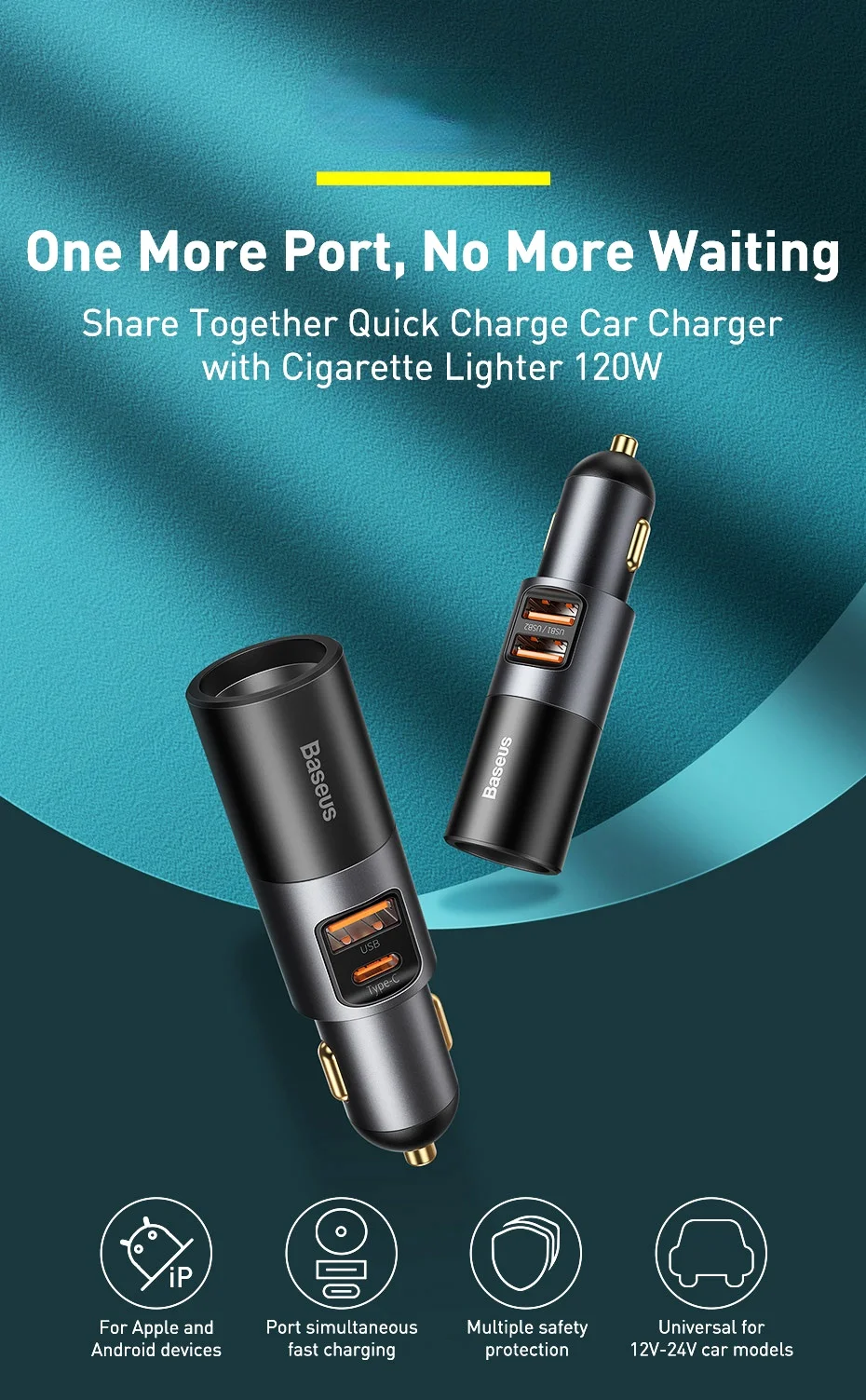 Автомобильное зарядное устройство 120 Вт QC 3,0 PD 3,0 USB для телефона, автомобильное зарядное устройство для iPhone 12 Pro Samsung Xiaomi, дополнительный порт ...
Автомобильное зарядное устройство 120 Вт QC 3,0 PD 3,0 USB для телефона, автомобильное зарядное устройство для iPhone 12 Pro Samsung Xiaomi, дополнительный порт ...