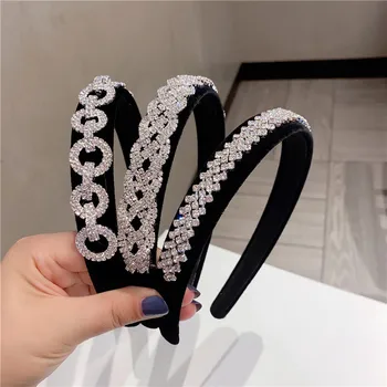 Gorgeous Rhinestone Headband Headdress Fashion Luxury Queen Bridal Crystal Hairband For Women Jewelry Hair Accessories Wholesale