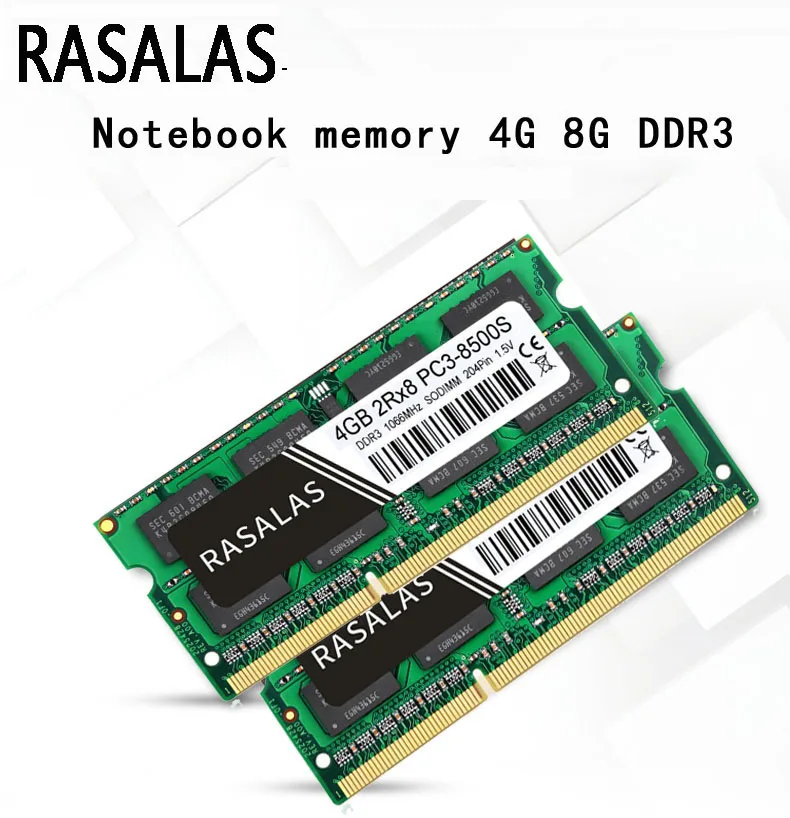 Оперативная память для ноутбука Rasalas DDR3 оперативная 2 ГБ 4 8 1066 1333 1600 МГц 2Rx8 1 5 в 10600