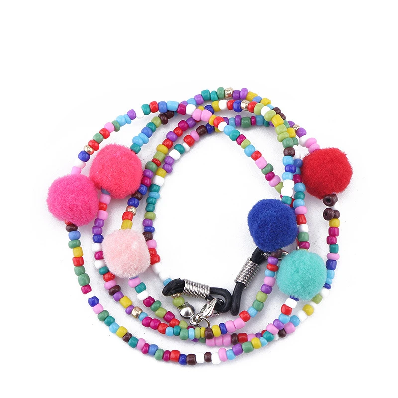 78cm Tassel Colorful Beaded Glasses Chain Women Lovely Plush Ball Lanyard Charm Spectacle Cord Neck Strap String
78cm Tassel Colorful Beaded Glasses Chain Women Lovely Plush Ball Lanyard Charm Spectacle Cord Neck Strap String
