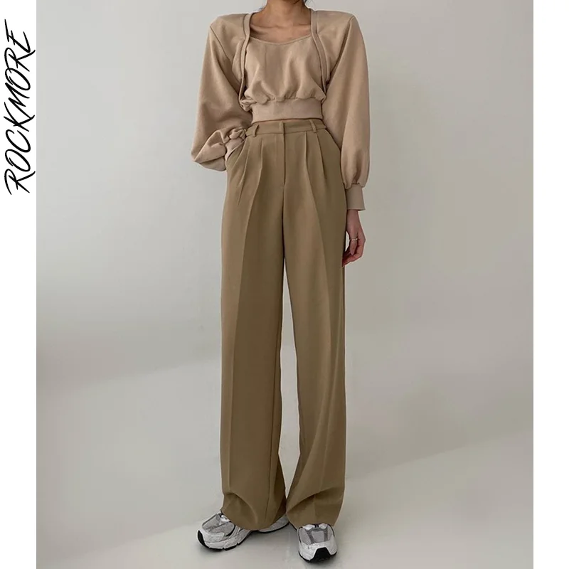 Rockmore Casual Suit Pants High Waist Straight Pants Women Wide Leg Trousers Streetwear Female Joggers Bottom Harajuku Korean
Rockmore Casual Suit Pants High Waist Straight Pants Women Wide Leg Trousers Streetwear Female Joggers Bottom Harajuku Korean