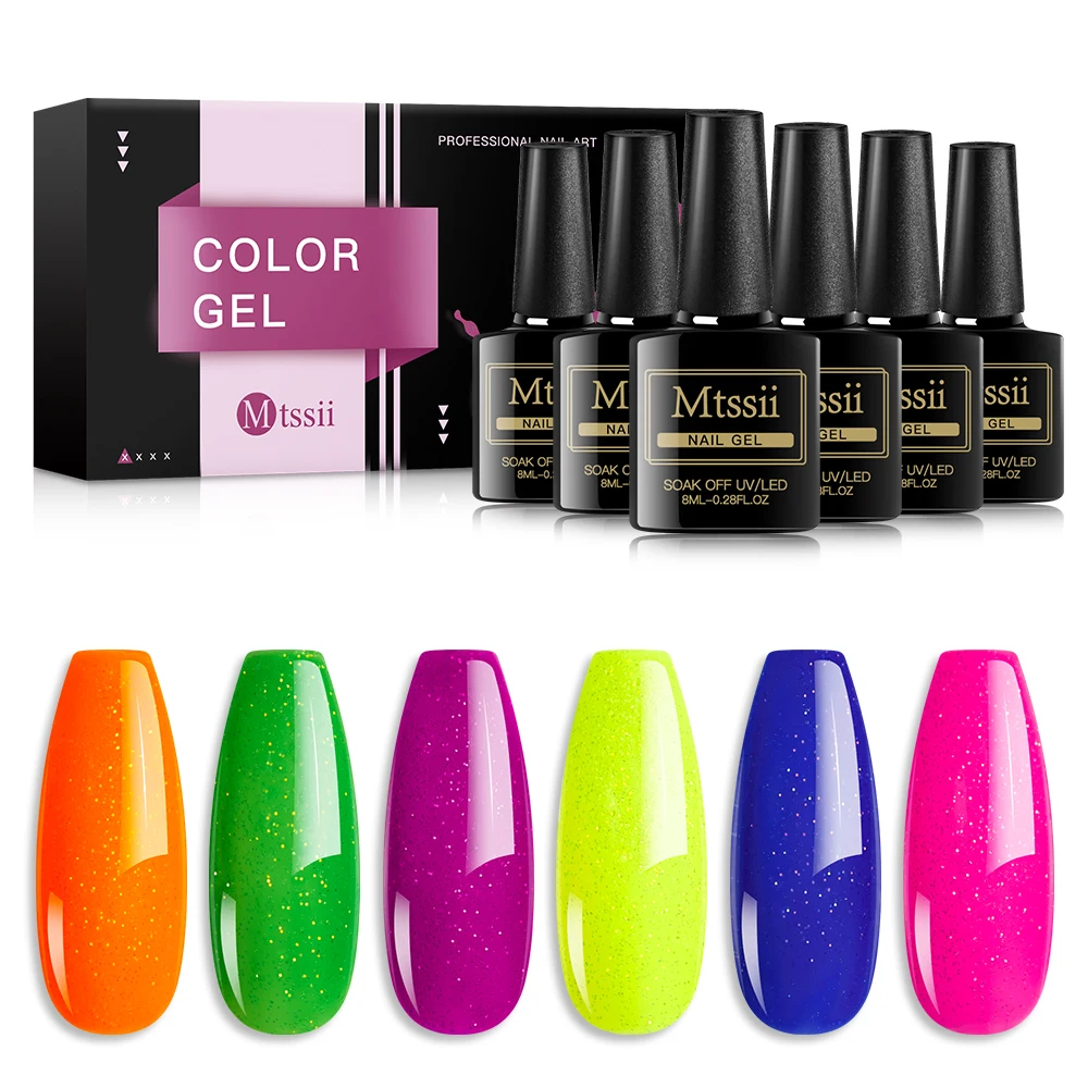 6 Bottles Fluorescent Color Nail Gel Polish Set All For Manicure Semi Permanent Soak Off UV LED Gel Varnish Nail Art Design
6 Bottles Fluorescent Color Nail Gel Polish Set All For Manicure Semi Permanent Soak Off UV LED Gel Varnish Nail Art Design