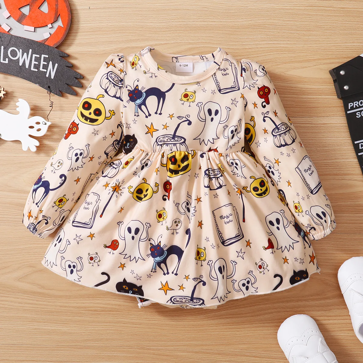 Halloween Baby Toddler Girl Clothing Kids Romper Cotton Long Sleeve Cartoon Skull Animal Pumpkin Print Jumpsuit Dress Costumes
Halloween Baby Toddler Girl Clothing Kids Romper Cotton Long Sleeve Cartoon Skull Animal Pumpkin Print Jumpsuit Dress Costumes