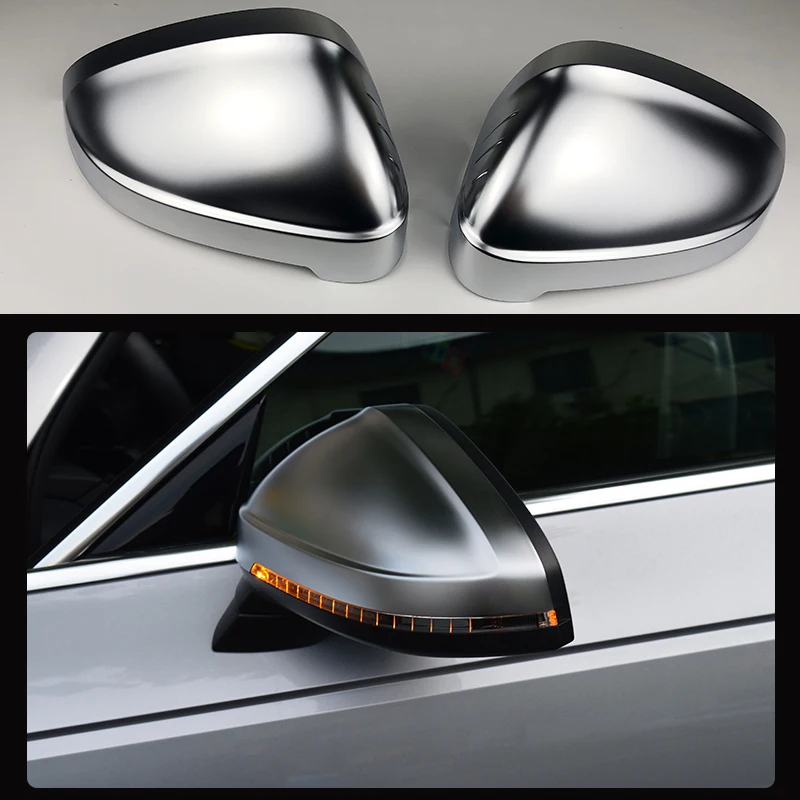 

Matt chrome Side Mirror Cover Caps For Audi A4 B9 B8.5 A3 8V S3 RS3 A5 B8 B7 B6 C7 A8 D4 A6 C8 A8 D5 Q5 2005-2020 Replacement