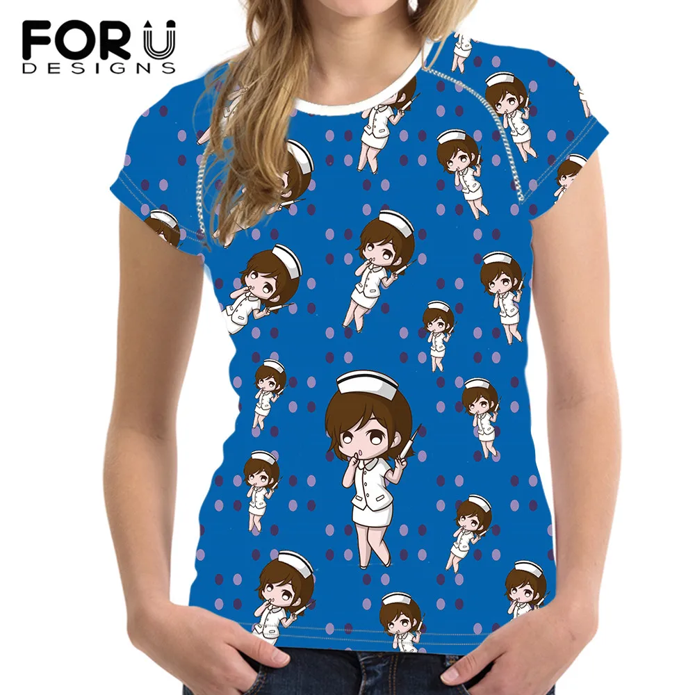 FORUDESIGNS T-Shirts for Woman Cartoon Nurse Pattern Summer Loose Tee Shirts Ladies Casual O-Neck Tee Top Women's Clothing Hot
FORUDESIGNS T-Shirts for Woman Cartoon Nurse Pattern Summer Loose Tee Shirts Ladies Casual O-Neck Tee Top Women's Clothing Hot