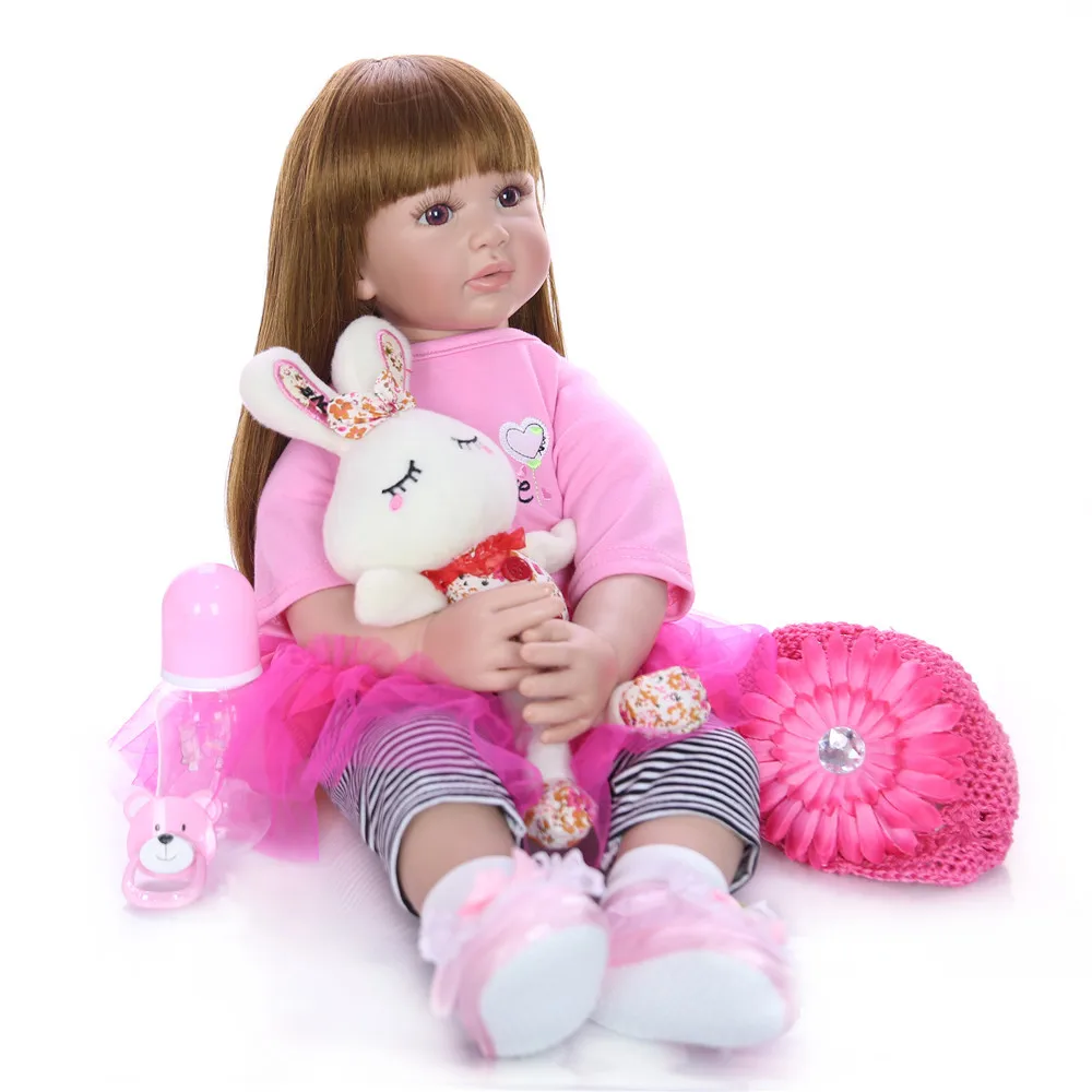 Sudoll Reborn Baby Doll 24" Girl Handmade Lifelike Newborn Soft Silicone Vinyl 60cm Top quality Gift Toys Long Hair Cloth Body
Sudoll Reborn Baby Doll 24" Girl Handmade Lifelike Newborn Soft Silicone Vinyl 60cm Top quality Gift Toys Long Hair Cloth Body