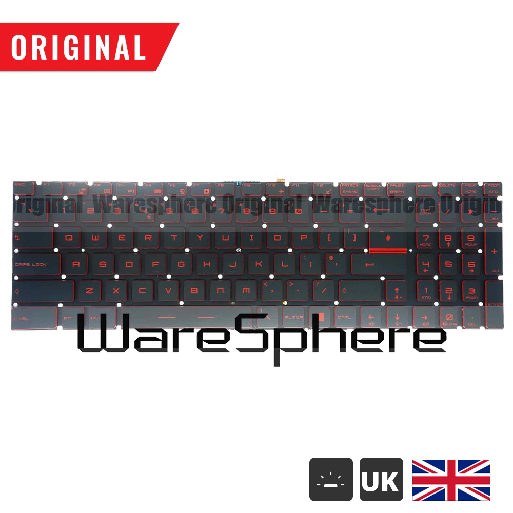95% Новый и оригинальный UK красная подсветка клавиатуры для MSI GT72 GL62 GV62 GS60 GS70 6QE