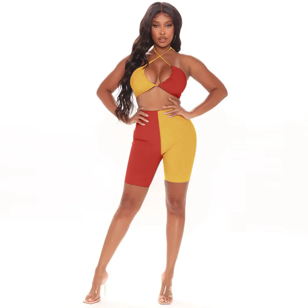 Модный бандажный комплект из двух предметов, Женский пикантный короткий топ с лямкой на шее и открытой спиной и облегающие шорты, комплект и...
Модный бандажный комплект из двух предметов, Женский пикантный короткий топ с лямкой на шее и открытой спиной и облегающие шорты, комплект и...