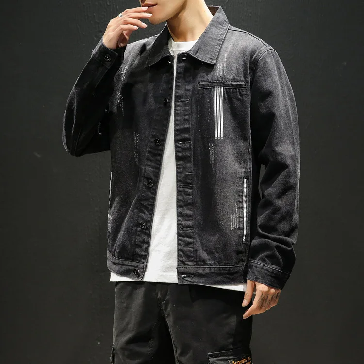 2019 Spring New Men's Denim Jacket Thin Section Printing Large Size Couple Models M-5XL Youth Models Slim
2019 Spring New Men's Denim Jacket Thin Section Printing Large Size Couple Models M-5XL Youth Models Slim