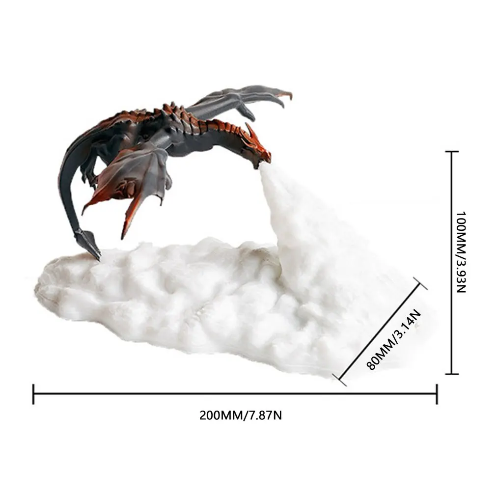 Dragon Shape 3D Printing Led Light Rechargeable Night Light Bedroom Dormitory Camping Decoration Soft Atmosphere Light 
Dragon Shape 3D Printing Led Light Rechargeable Night Light Bedroom Dormitory Camping Decoration Soft Atmosphere Light