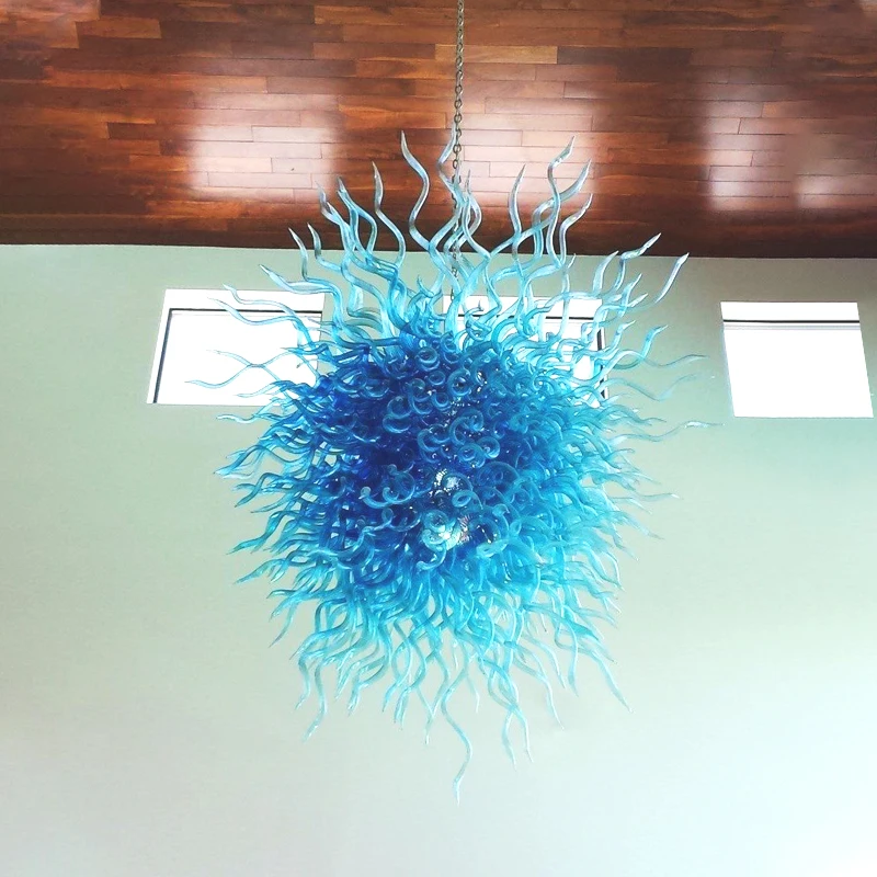 European Style Chandelier Blue Led Light Fixture Hanging Light Glass Chandelier Lighting for Living Room Home Villa Decorations
European Style Chandelier Blue Led Light Fixture Hanging Light Glass Chandelier Lighting for Living Room Home Villa Decorations