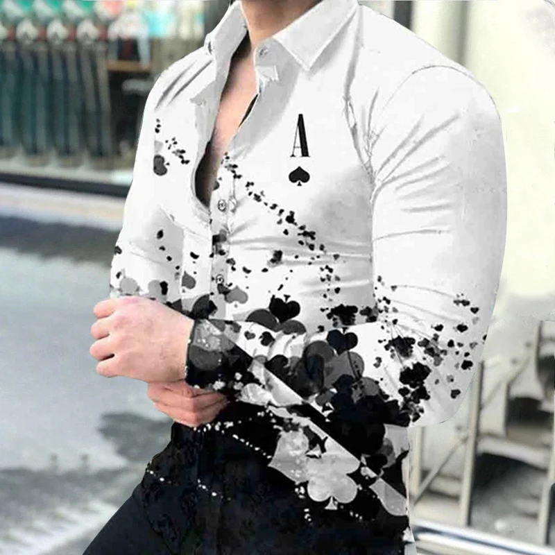 Men Harajuku Streetwear Ink Marks Printed Long Sleeve Shirts 2021 Spring Autumn Fashion Smart Casual Men's Blouses New Men Tops 
Men Harajuku Streetwear Ink Marks Printed Long Sleeve Shirts 2021 Spring Autumn Fashion Smart Casual Men's Blouses New Men Tops