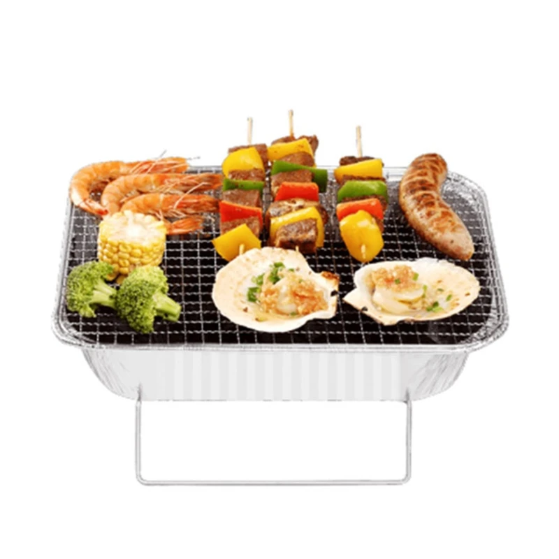 Portable Barbecue BBQ Grill with Charcoal Disposable Aluminum Foil for Home Outdoor Travel Fishing Camping
Portable Barbecue BBQ Grill with Charcoal Disposable Aluminum Foil for Home Outdoor Travel Fishing Camping