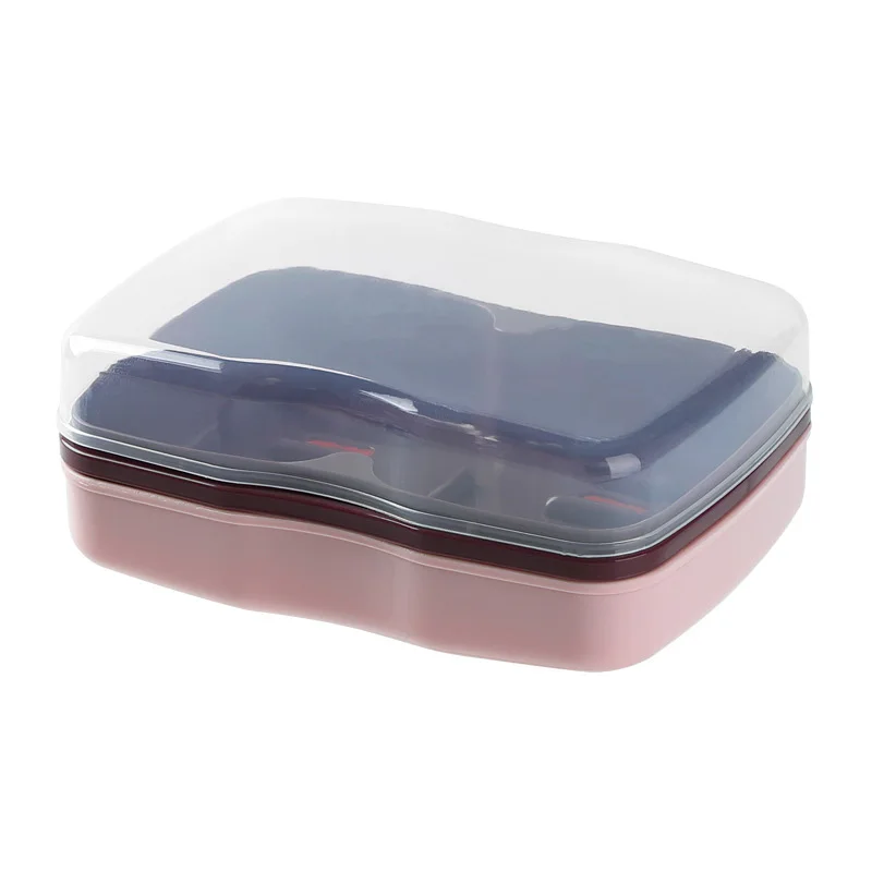 2021Household Double-layer With Cover Drainage Double Grid Soap Box Bathroom Plastic Color Contrast Toilet Soap Shelf Accessorie
2021Household Double-layer With Cover Drainage Double Grid Soap Box Bathroom Plastic Color Contrast Toilet Soap Shelf Accessorie