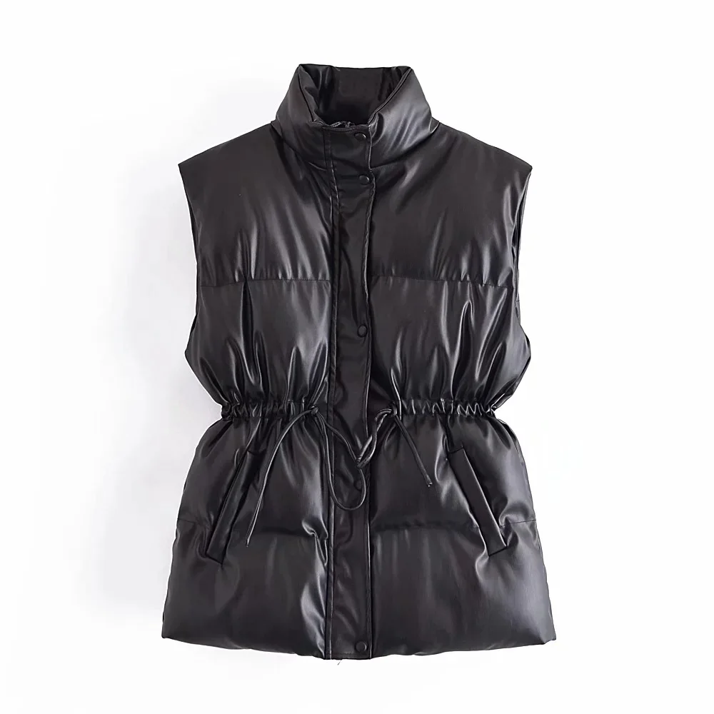 Casual women winter vest drawstring design lint vest autumn women's loose adjustable stand-up collar top sleeveless cotton vests
Casual women winter vest drawstring design lint vest autumn women's loose adjustable stand-up collar top sleeveless cotton vests