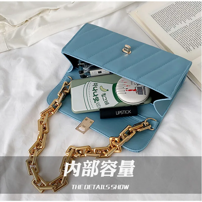 PU Diamond Lattice Shoulder Bag Metal Chain Women's Crossbody Baguette Female Handbags
PU Diamond Lattice Shoulder Bag Metal Chain Women's Crossbody Baguette Female Handbags