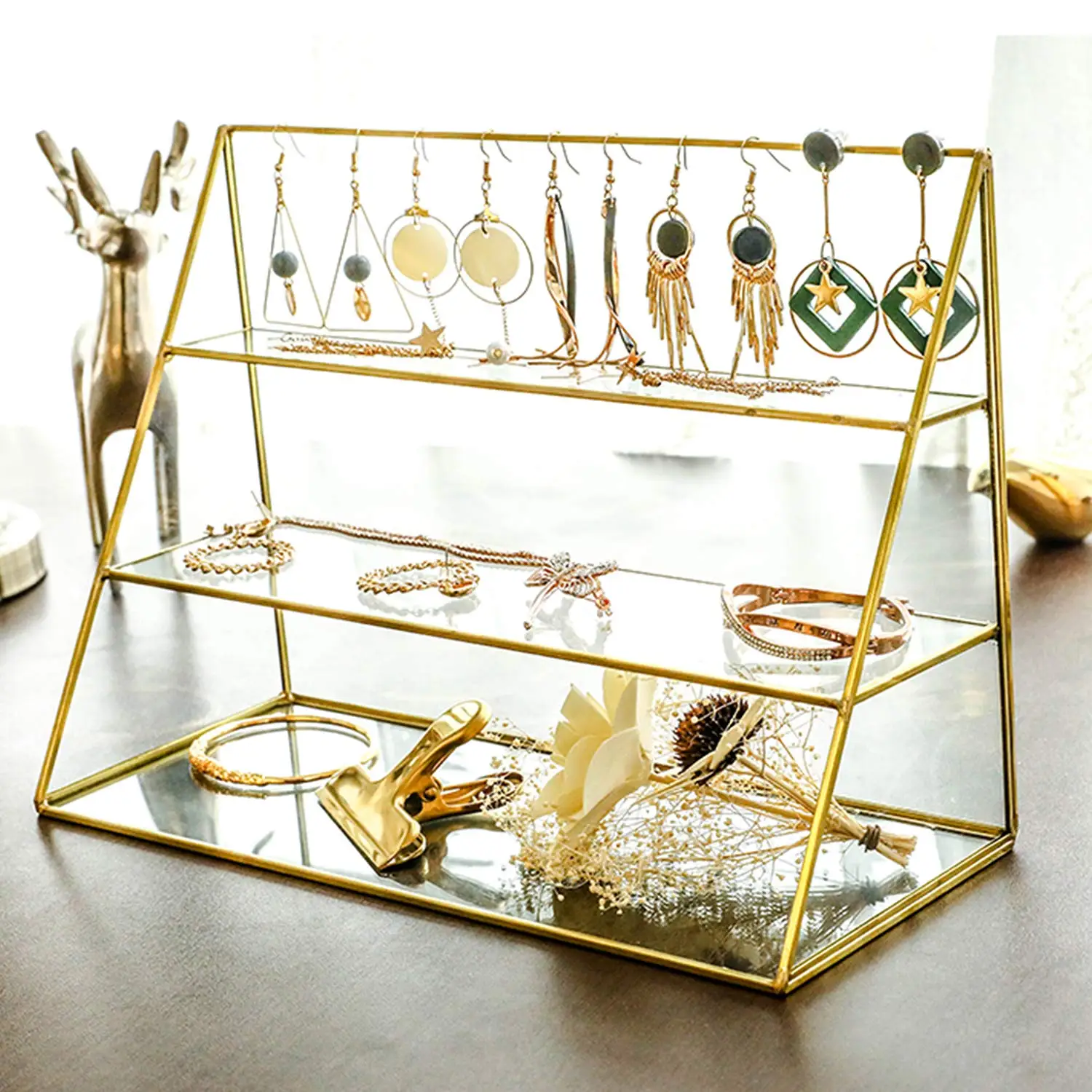 3 Layers Glass Makeup Organizer Shelves Cosmetic Storage Holder Antique Countertop Glass Beauty Display
3 Layers Glass Makeup Organizer Shelves Cosmetic Storage Holder Antique Countertop Glass Beauty Display