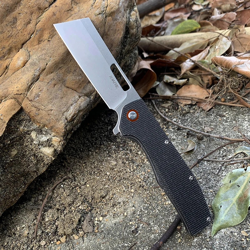 TUNAFIRE folding knife D2 stone wash blade High-end linen (Micarta) outdoor camping hiking self-defense tool pocket knife
TUNAFIRE folding knife D2 stone wash blade High-end linen (Micarta) outdoor camping hiking self-defense tool pocket knife