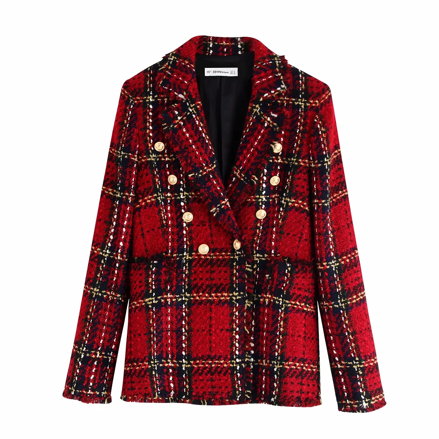 Autumn Women Red Suits Plaid Skirt Set Double-Breasted Tweed Plaid Ladies Jacket Slim And Elegant Bust Two Piece
Autumn Women Red Suits Plaid Skirt Set Double-Breasted Tweed Plaid Ladies Jacket Slim And Elegant Bust Two Piece