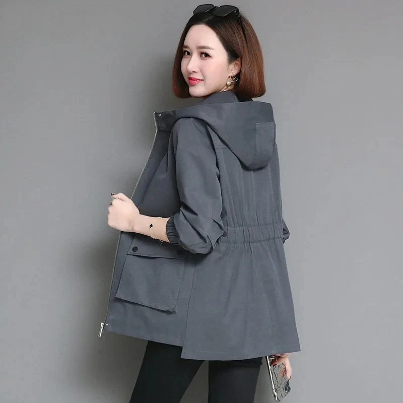 2021 Spring/Autumn Women's Coat Hooded Jacket Long Sleeve Basic Jackets famale Casual Windbreaker Outerwear Oversize Loose Tops
2021 Spring/Autumn Women's Coat Hooded Jacket Long Sleeve Basic Jackets famale Casual Windbreaker Outerwear Oversize Loose Tops