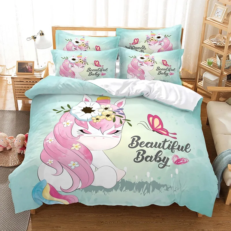 Cartoon Dream Unicorn Duvet Cover Set 3d Digital Printing Bed Linen Fashion Design Comforter Cover Bedding Sets Bed Set
Cartoon Dream Unicorn Duvet Cover Set 3d Digital Printing Bed Linen Fashion Design Comforter Cover Bedding Sets Bed Set