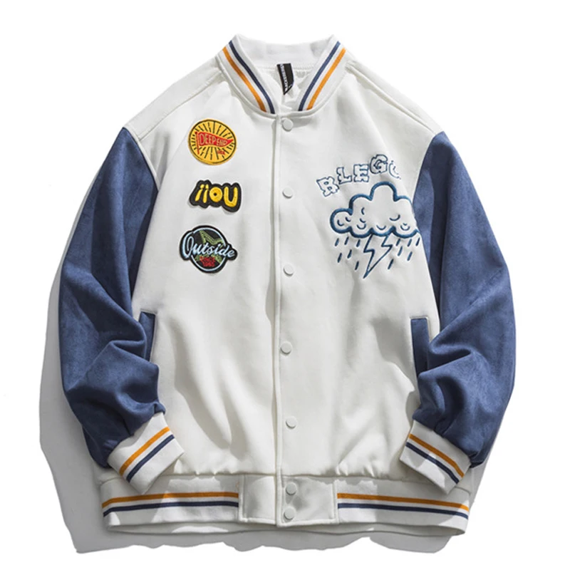 High Street Harajuku Varsity Jacket Men Embroidered Letter Wings Pattern Baseball Jackets Women Japanese Causal Loose Coats New
High Street Harajuku Varsity Jacket Men Embroidered Letter Wings Pattern Baseball Jackets Women Japanese Causal Loose Coats New