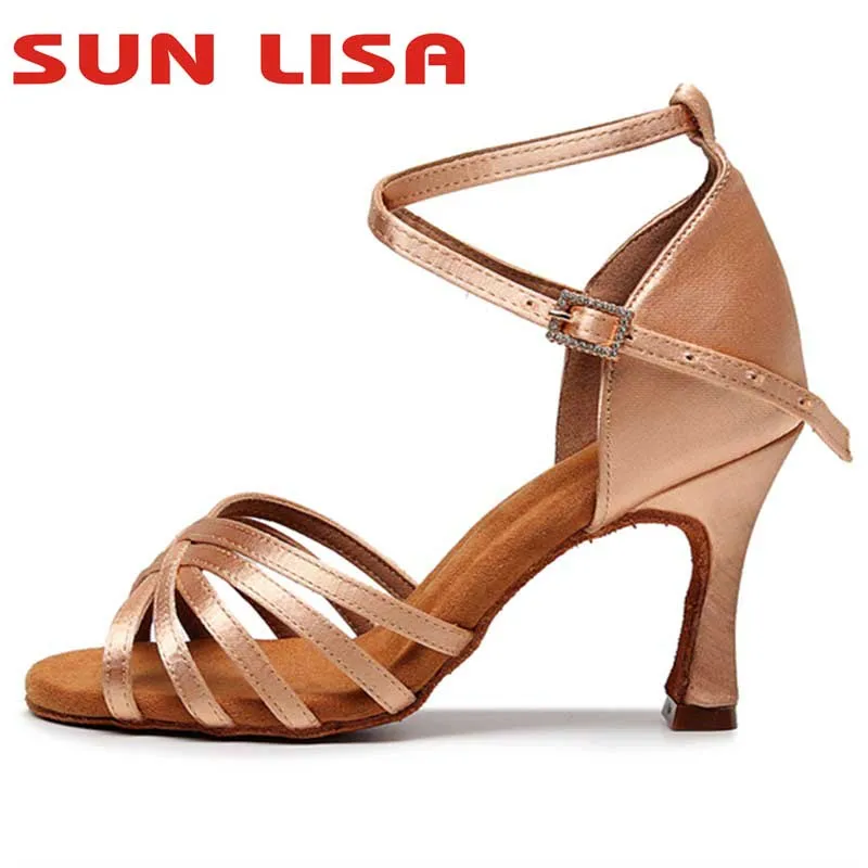 

SUN LISA Classic Women's Lady's Girl's Dancing Shoes With High Heels Salsa Tango Ballroom Latin Dance Shoes