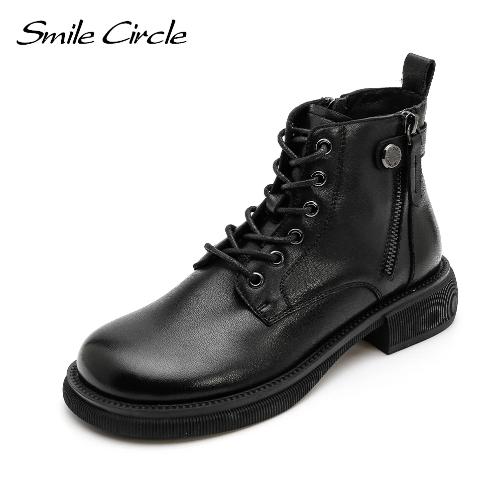 Smile Circle/женские ботильоны из овечьей кожи; Коллекция 2021 года; Сезон осень; Ботинки в байкерском стиле; Модные удобные ботинки с круглым носко...
Smile Circle/женские ботильоны из овечьей кожи; Коллекция 2021 года; Сезон осень; Ботинки в байкерском стиле; Модные удобные ботинки с круглым носко...