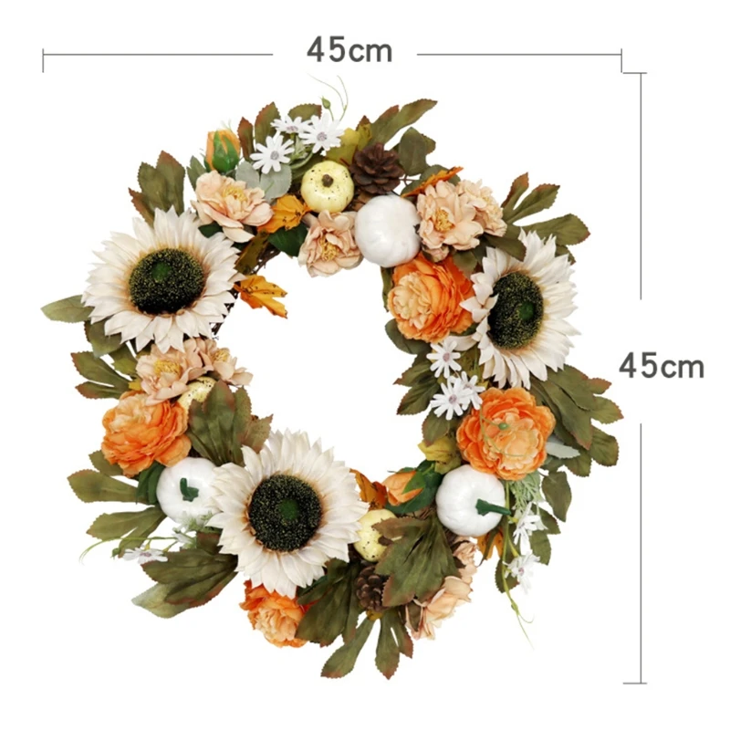 Autumn Wreath Artificial Pumpkin Sunflower Door Wreath Fall Garland for Halloween Thanksgiving Hanging Ornaments Home Decor 85DB
Autumn Wreath Artificial Pumpkin Sunflower Door Wreath Fall Garland for Halloween Thanksgiving Hanging Ornaments Home Decor 85DB