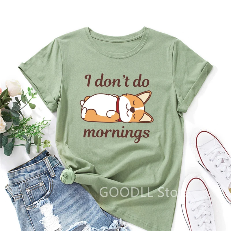 Женские футболки с коротким рукавом I Don't Do Morning, хлопковые футболки с изображением милой собаки, топы с графикой, женская футболка, одежда ...
Женские футболки с коротким рукавом I Don't Do Morning, хлопковые футболки с изображением милой собаки, топы с графикой, женская футболка, одежда ...