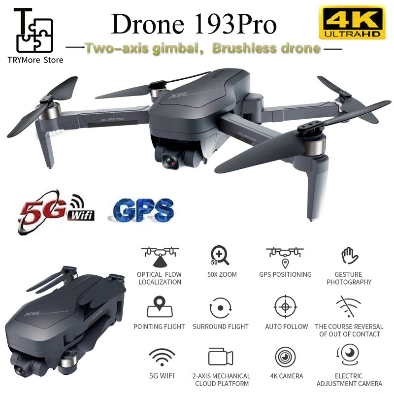 193pro Gps Drone With 5g Wifi 4k Camera Two-axis Self-stabilizing Gimbal Brushless 4k Profesional Quadcopter Rc Dron Vs Sg906pro
193pro Gps Drone With 5g Wifi 4k Camera Two-axis Self-stabilizing Gimbal Brushless 4k Profesional Quadcopter Rc Dron Vs Sg906pro